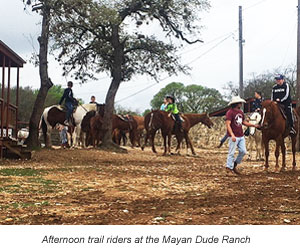 Trail riders at Mayan Dude ranch