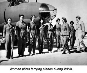 Women ferrying planes during WWII
